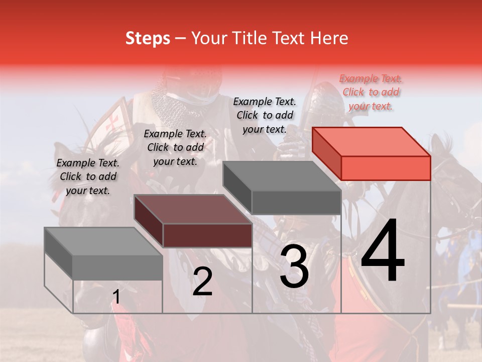 Knight With Sword On Horse PowerPoint Template