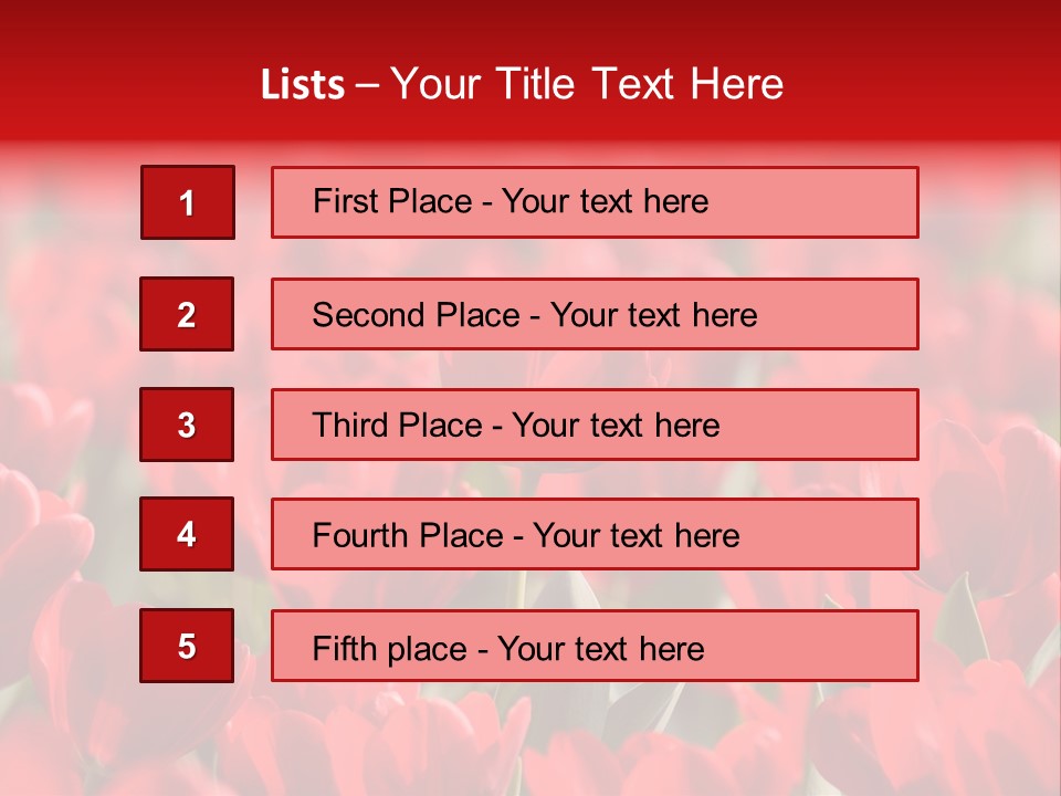 Red Tulips PowerPoint Template