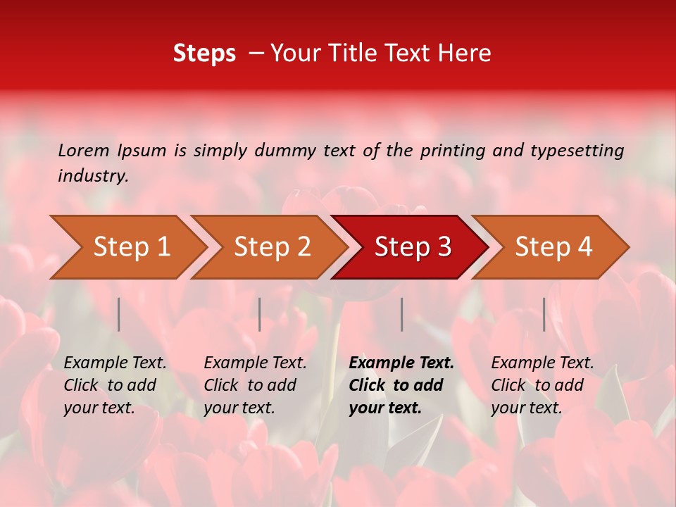 Red Tulips PowerPoint Template