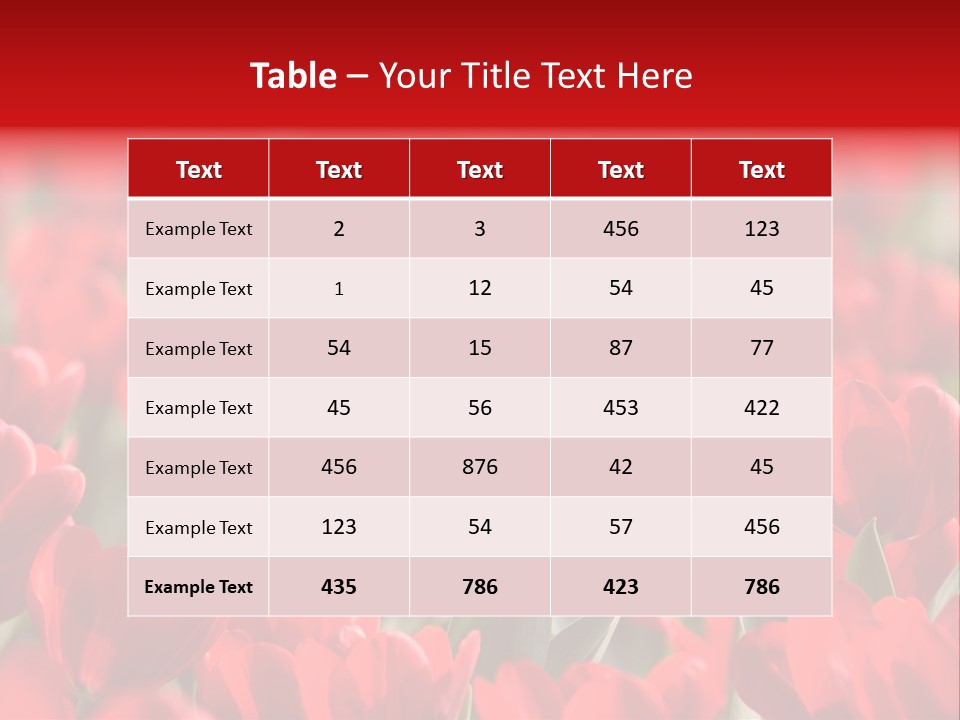 Red Tulips PowerPoint Template