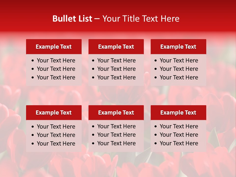 Red Tulips PowerPoint Template