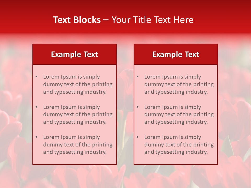 Red Tulips PowerPoint Template