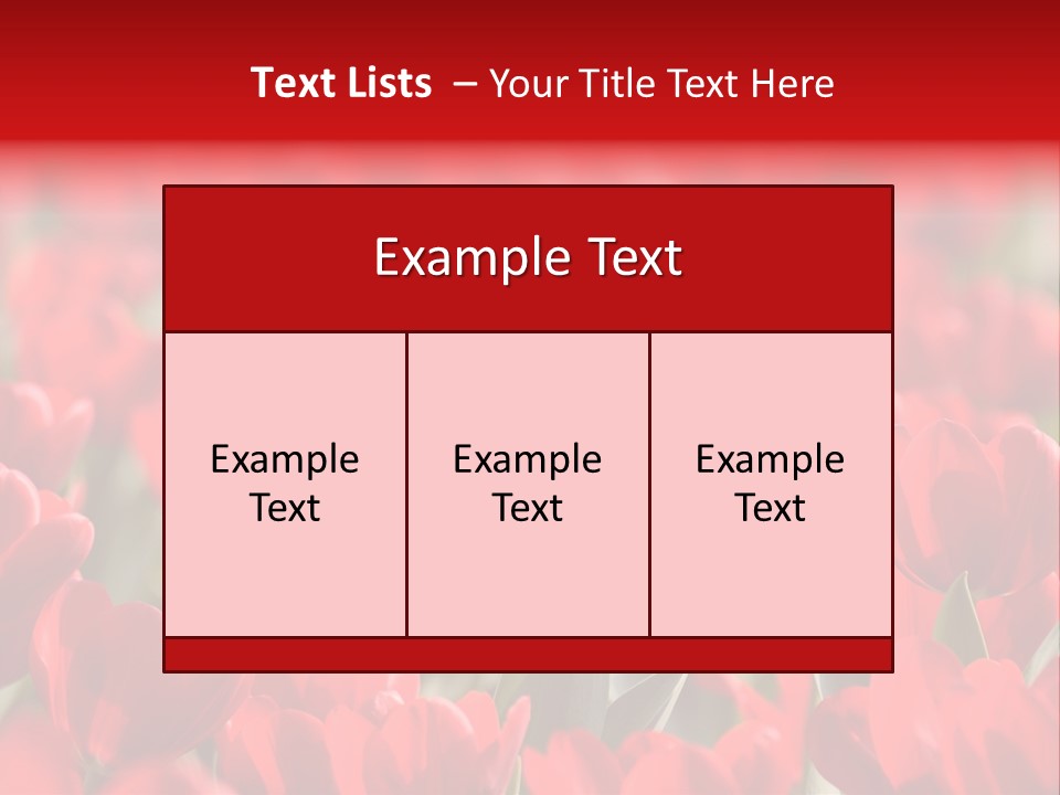 Red Tulips PowerPoint Template