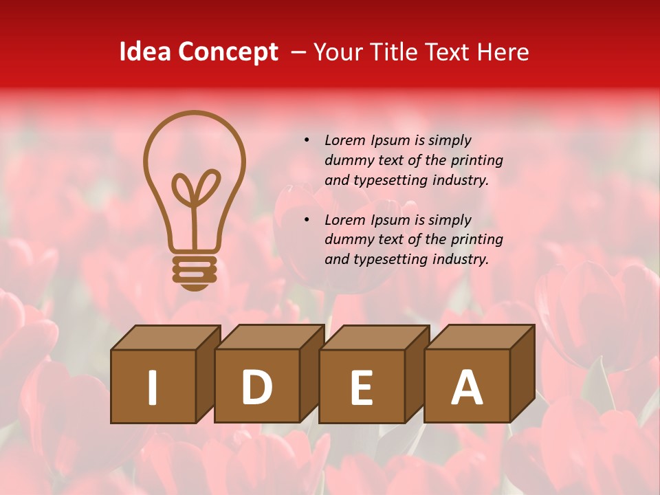 Red Tulips PowerPoint Template