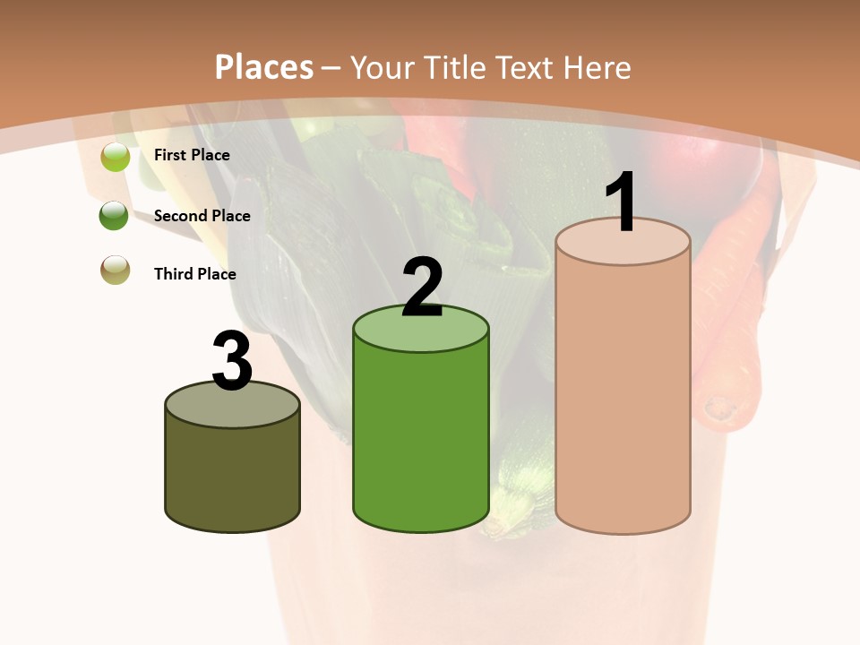 Isolated Brown Shopping PowerPoint Template