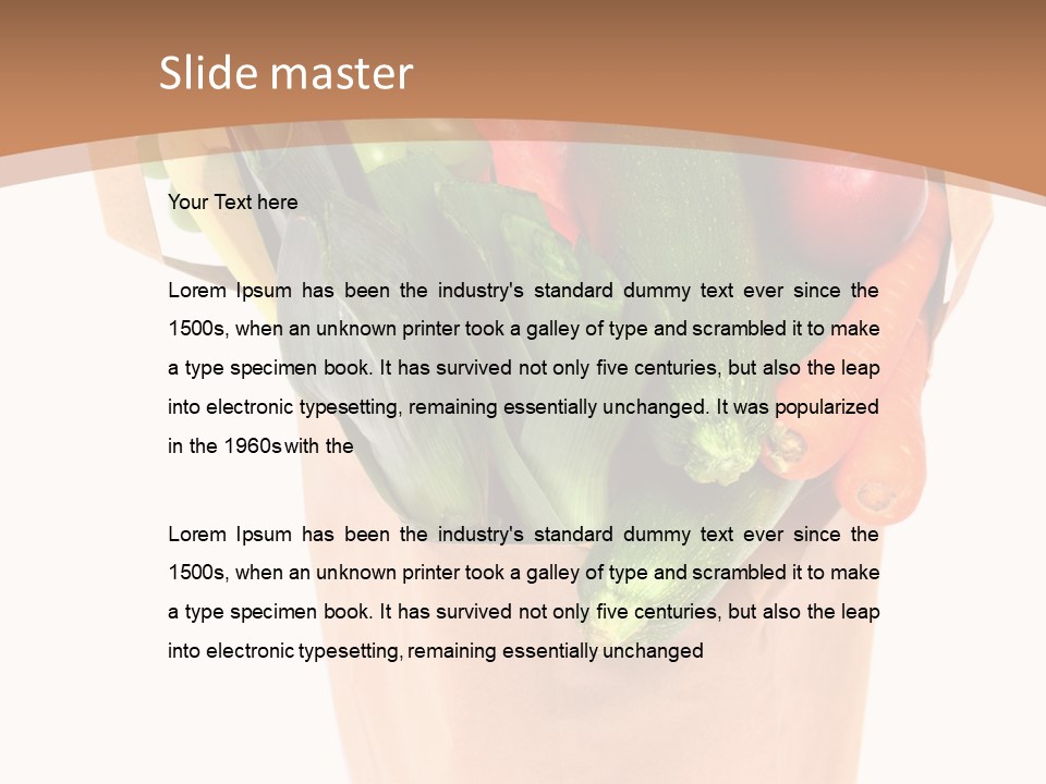 Isolated Brown Shopping PowerPoint Template