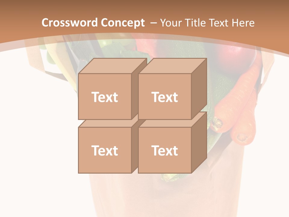 Isolated Brown Shopping PowerPoint Template