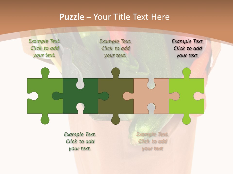 Isolated Brown Shopping PowerPoint Template