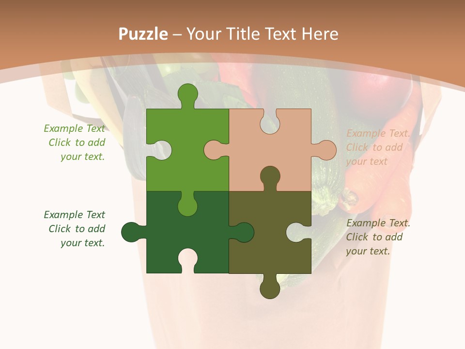 Isolated Brown Shopping PowerPoint Template