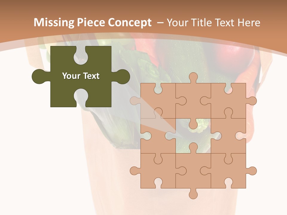 Isolated Brown Shopping PowerPoint Template