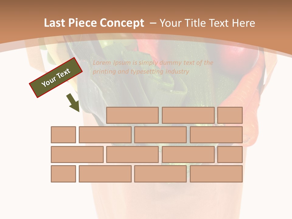 Isolated Brown Shopping PowerPoint Template