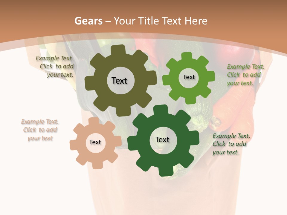 Isolated Brown Shopping PowerPoint Template