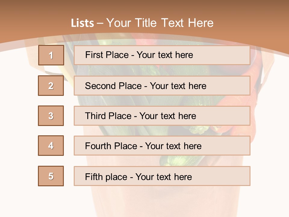 Isolated Brown Shopping PowerPoint Template