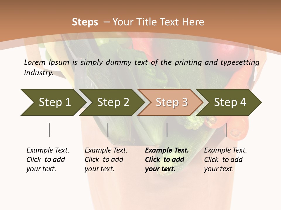 Isolated Brown Shopping PowerPoint Template