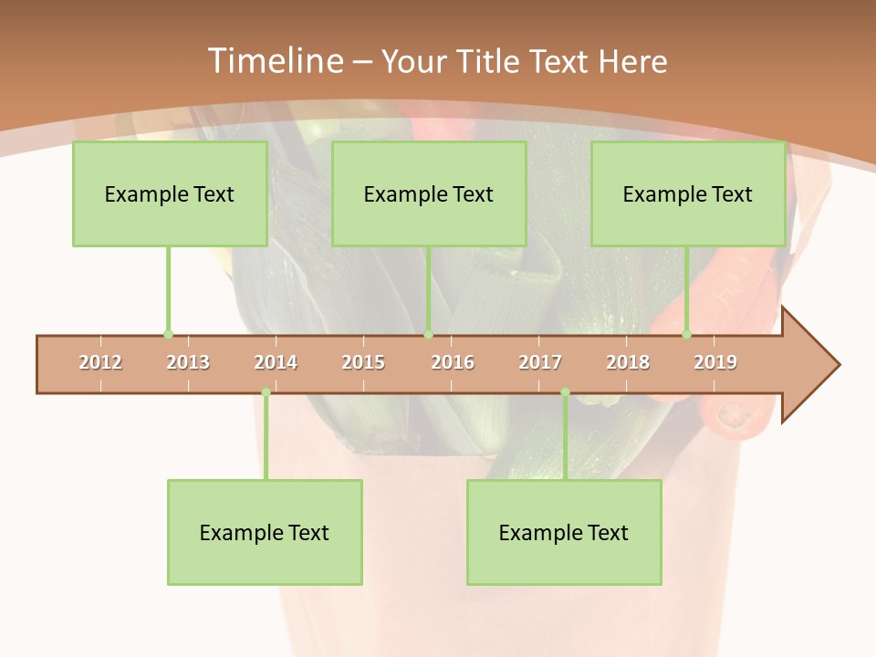 Isolated Brown Shopping PowerPoint Template