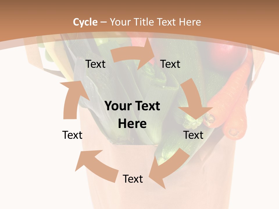 Isolated Brown Shopping PowerPoint Template