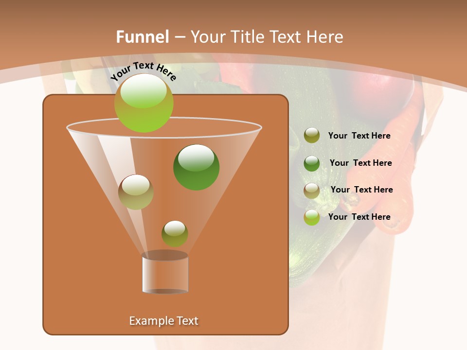 Isolated Brown Shopping PowerPoint Template