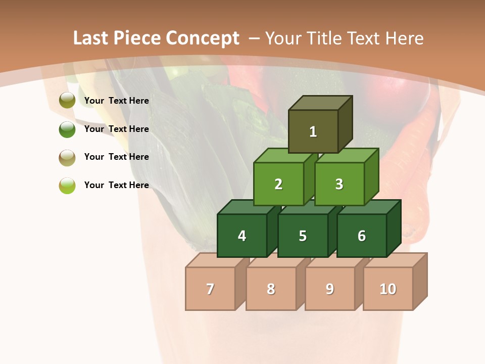 Isolated Brown Shopping PowerPoint Template