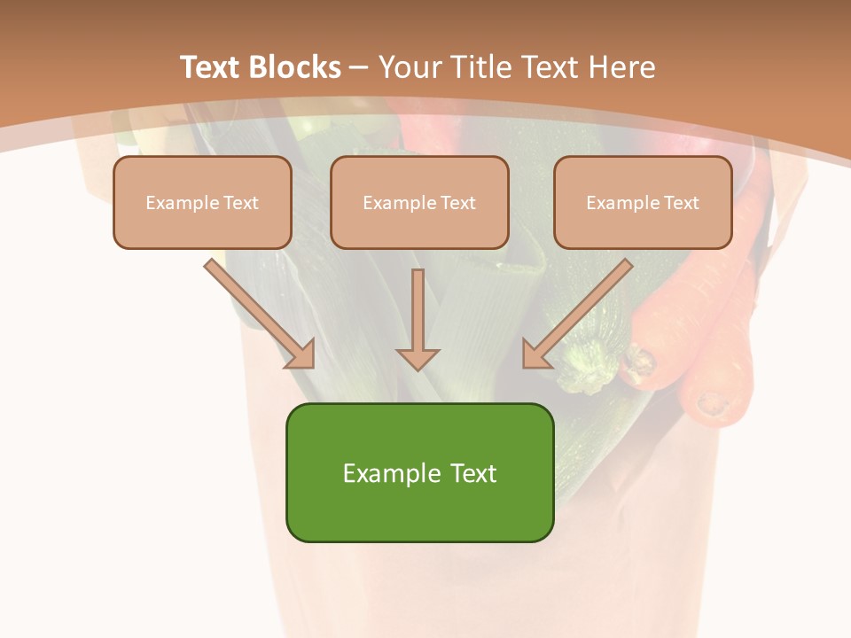 Isolated Brown Shopping PowerPoint Template
