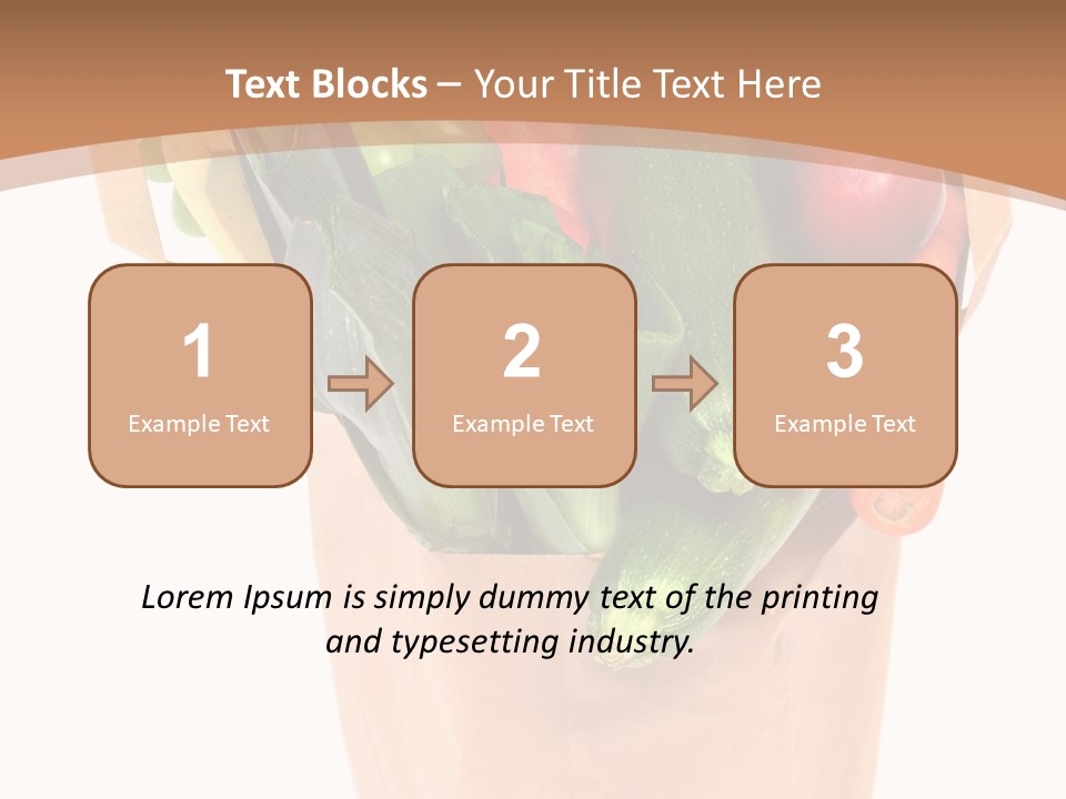 Isolated Brown Shopping PowerPoint Template