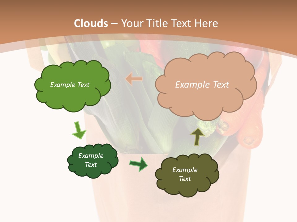 Isolated Brown Shopping PowerPoint Template