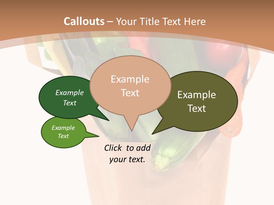 Isolated Brown Shopping PowerPoint Template