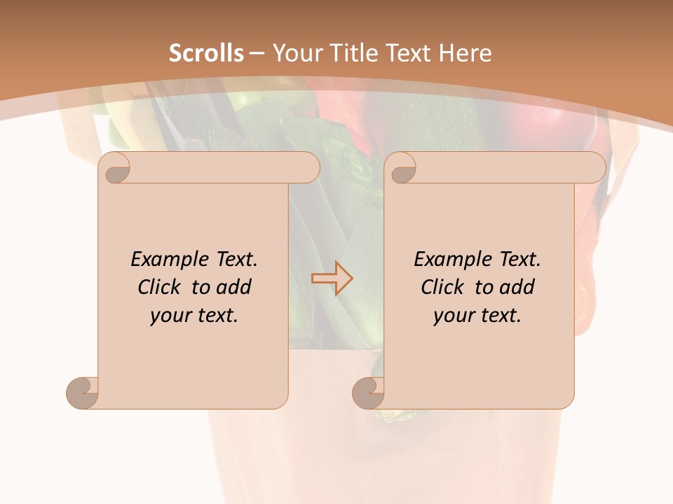 Isolated Brown Shopping PowerPoint Template