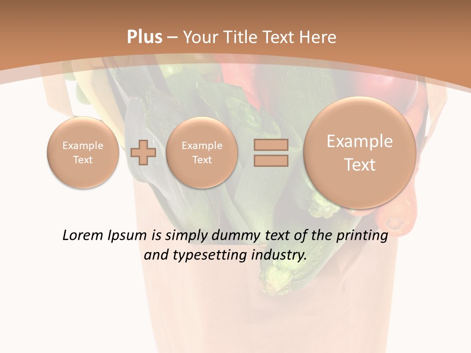 Isolated Brown Shopping PowerPoint Template