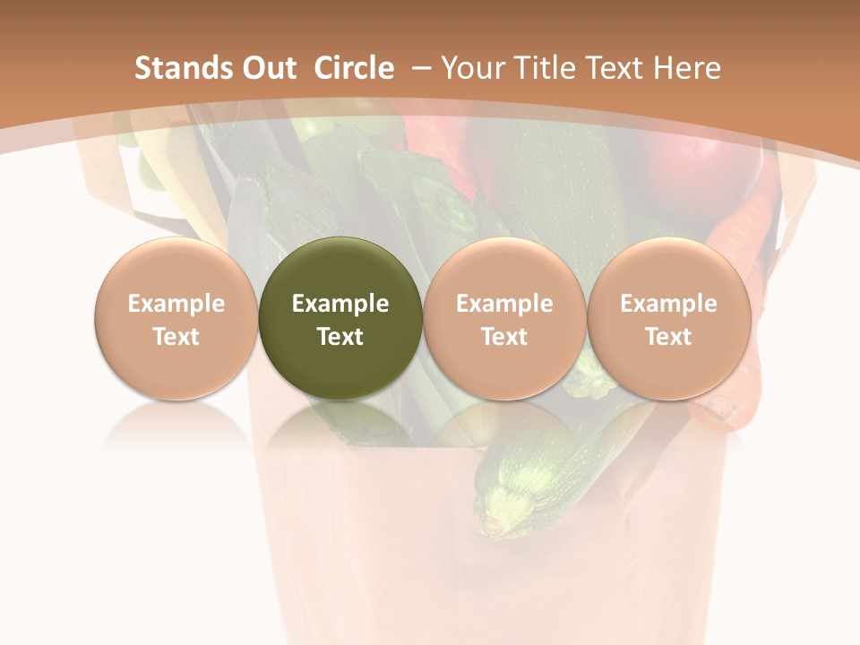 Isolated Brown Shopping PowerPoint Template