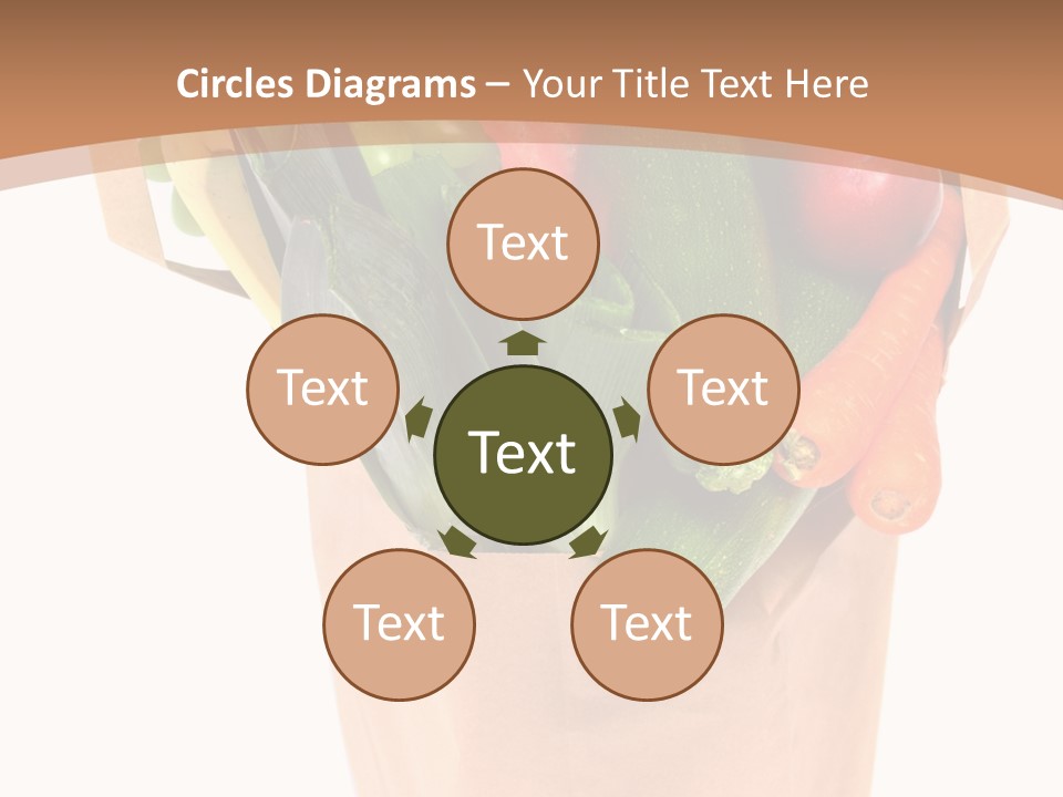 Isolated Brown Shopping PowerPoint Template