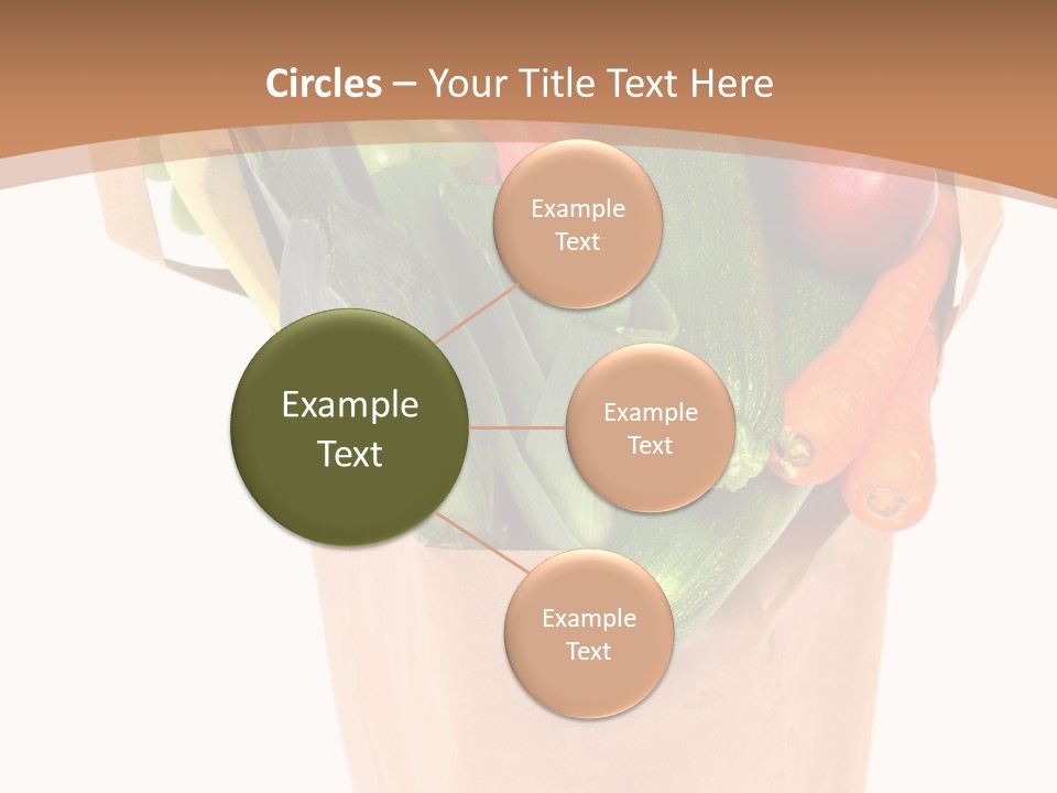 Isolated Brown Shopping PowerPoint Template