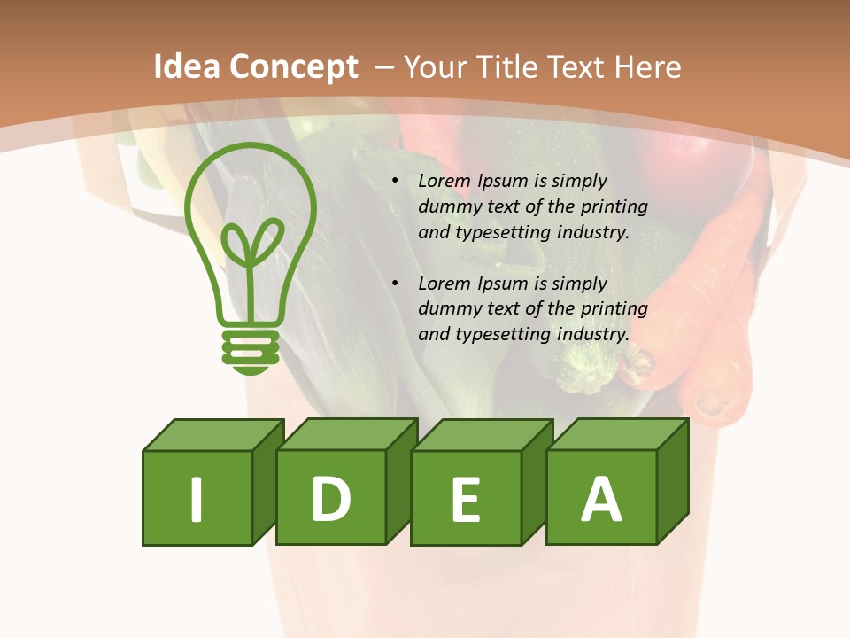 Isolated Brown Shopping PowerPoint Template