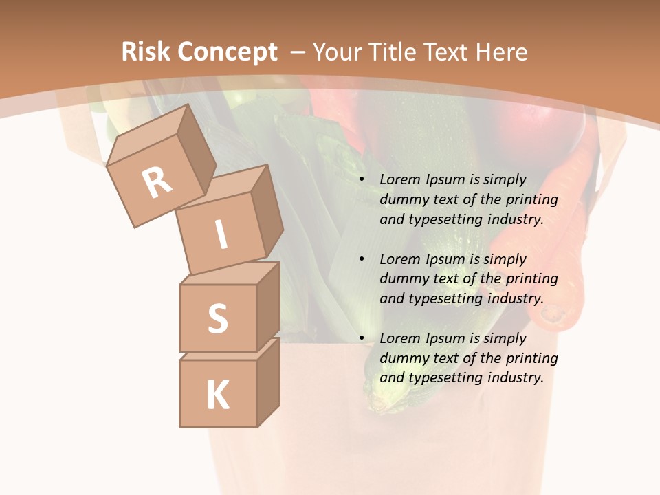 Isolated Brown Shopping PowerPoint Template