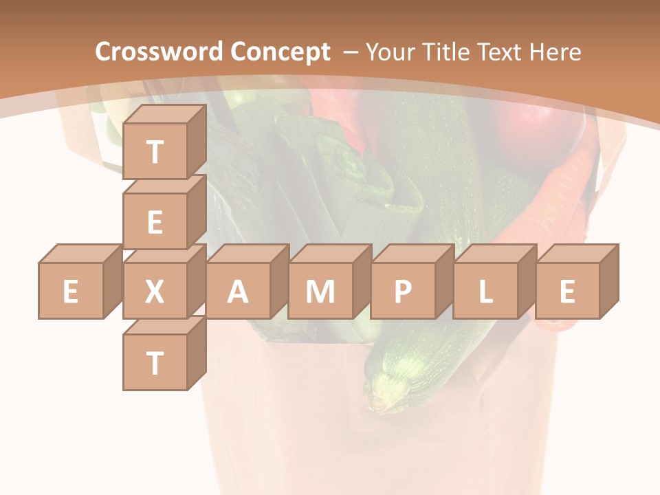 Isolated Brown Shopping PowerPoint Template