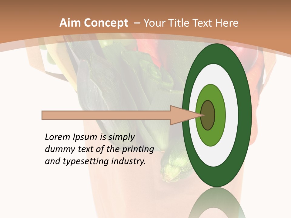 Isolated Brown Shopping PowerPoint Template