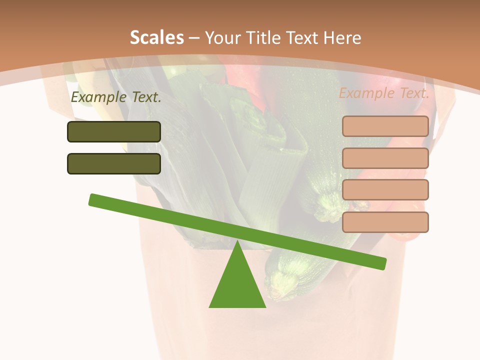 Isolated Brown Shopping PowerPoint Template