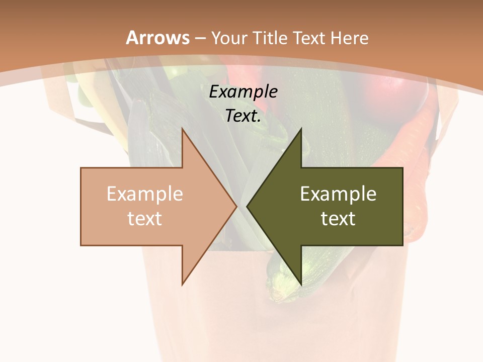 Isolated Brown Shopping PowerPoint Template