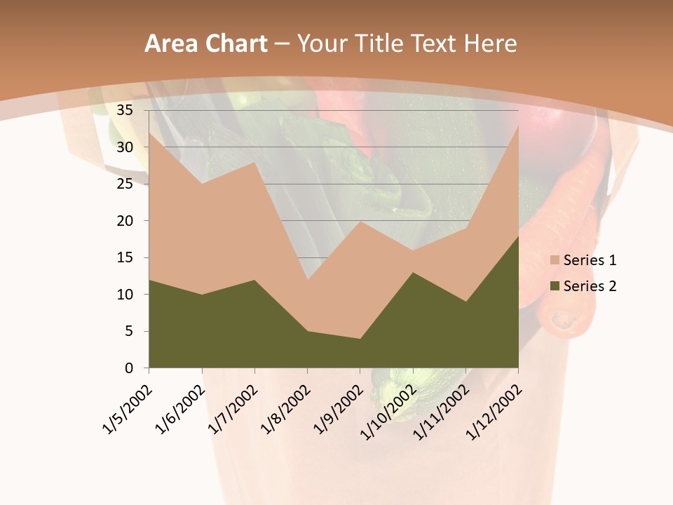 Isolated Brown Shopping PowerPoint Template