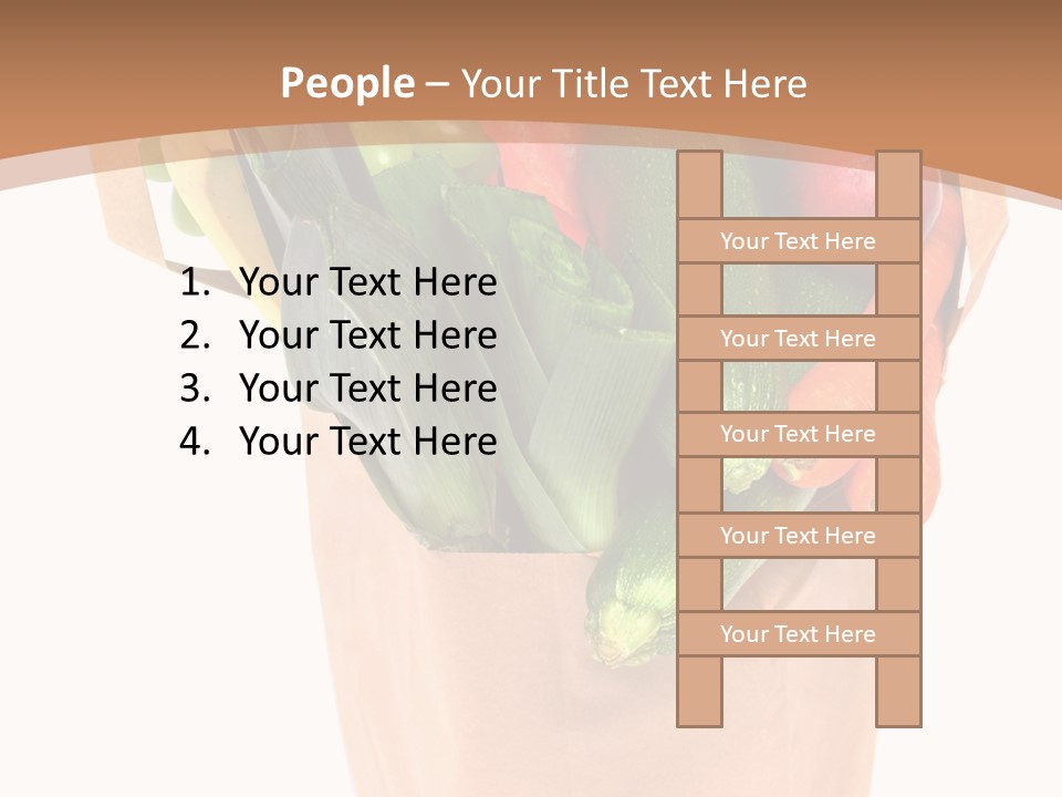 Isolated Brown Shopping PowerPoint Template