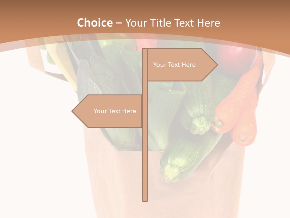 Isolated Brown Shopping PowerPoint Template