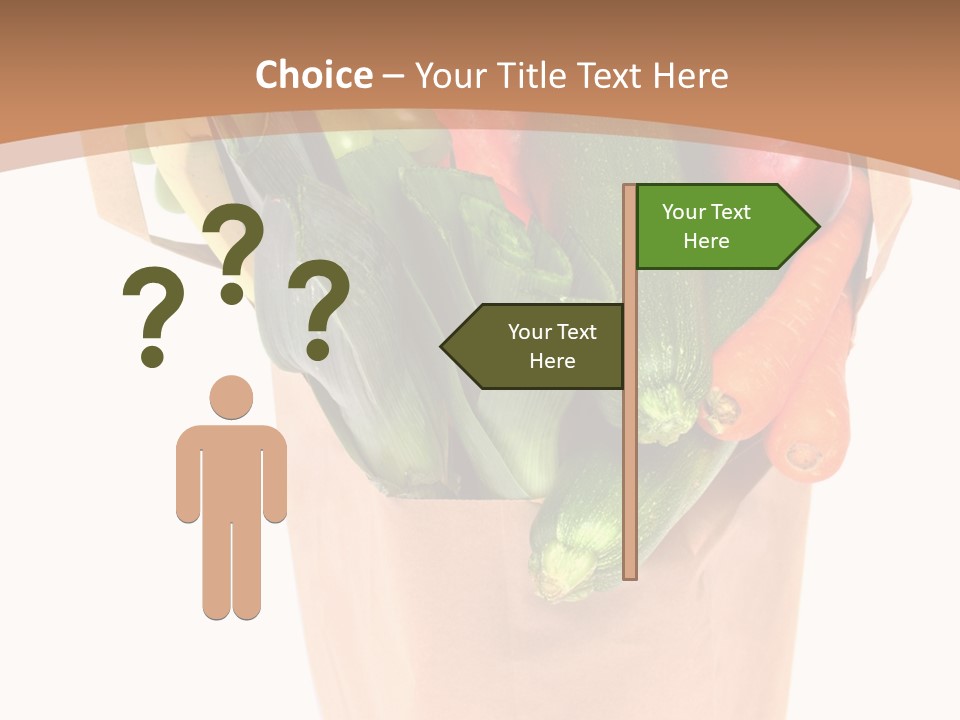 Isolated Brown Shopping PowerPoint Template