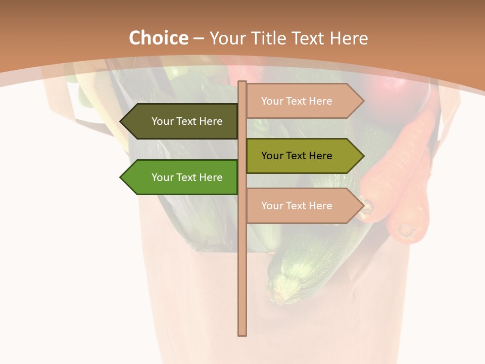 Isolated Brown Shopping PowerPoint Template