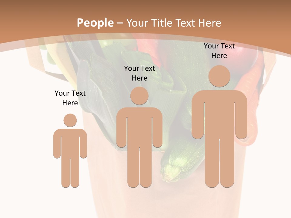 Isolated Brown Shopping PowerPoint Template