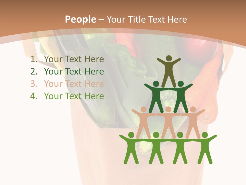 Isolated Brown Shopping PowerPoint Template