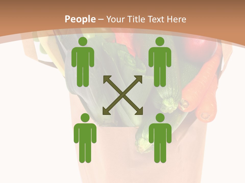 Isolated Brown Shopping PowerPoint Template