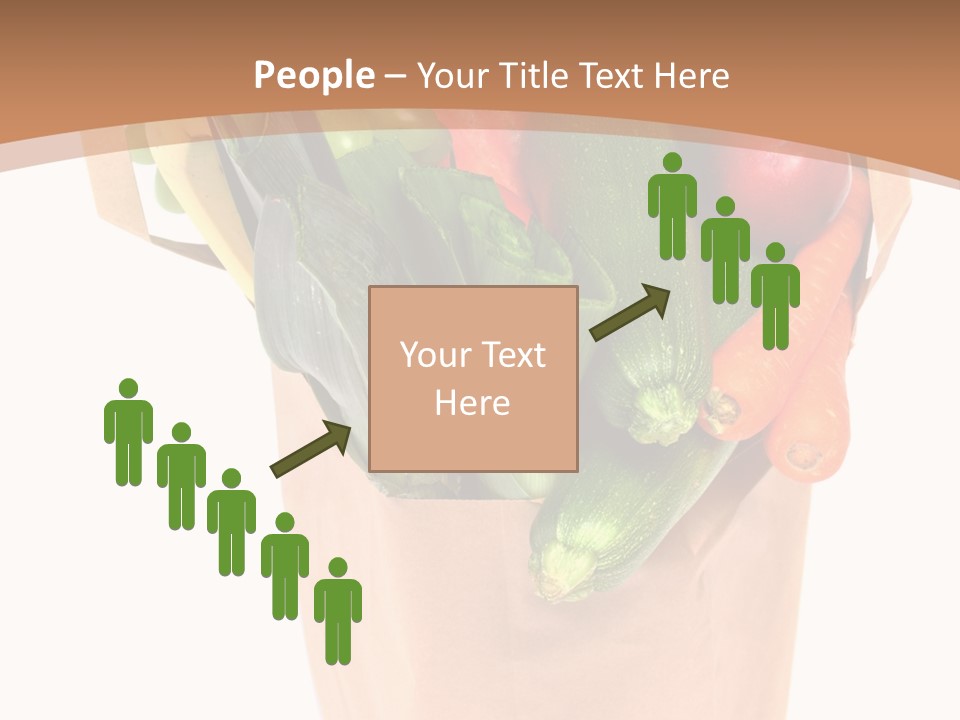 Isolated Brown Shopping PowerPoint Template