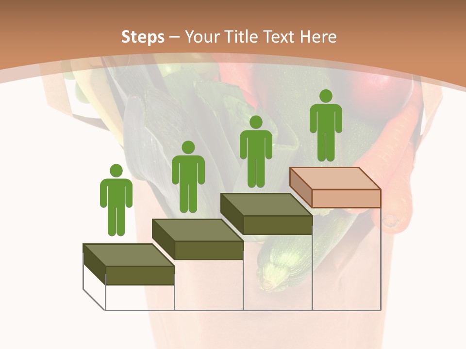 Isolated Brown Shopping PowerPoint Template