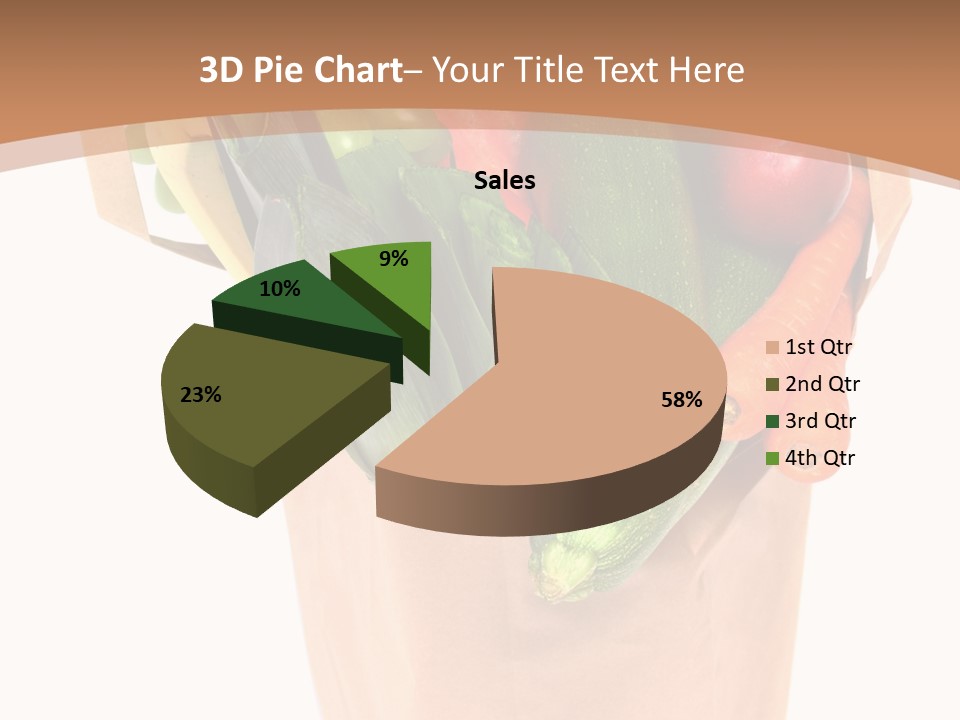 Isolated Brown Shopping PowerPoint Template