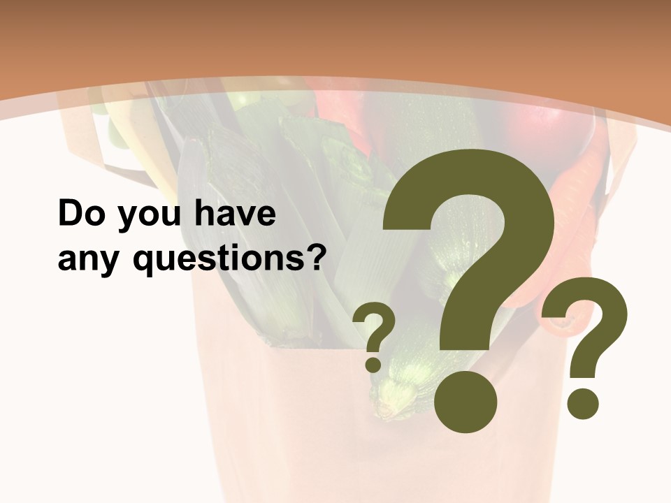 Isolated Brown Shopping PowerPoint Template