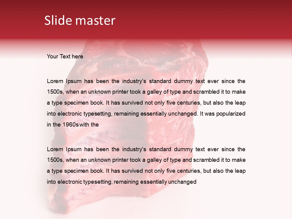 Chop Fillet White PowerPoint Template